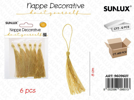 Sunlux Nappe Dec. Oro 6PCS 8CM