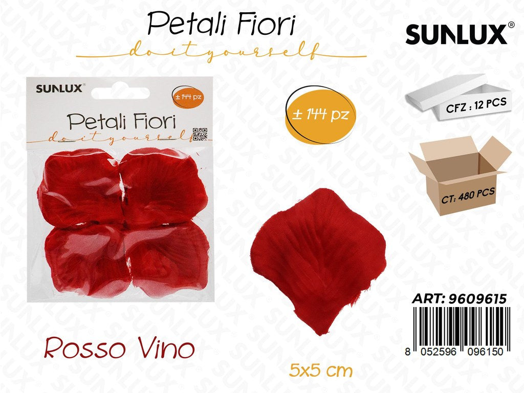 Sunlux Petali Fiori Rosso Vino 144PCS 5*5CM