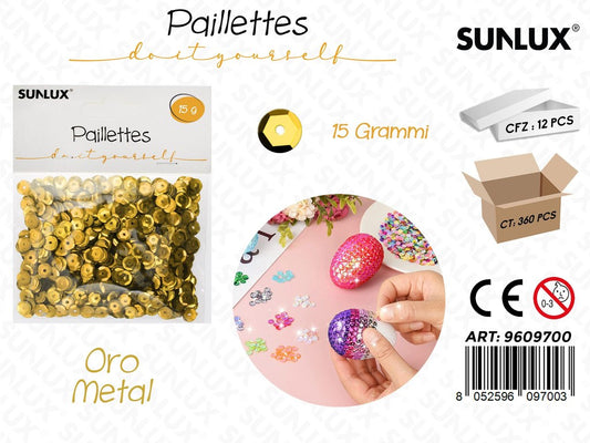 Sunlux Paillettes Oro Metal 15GR