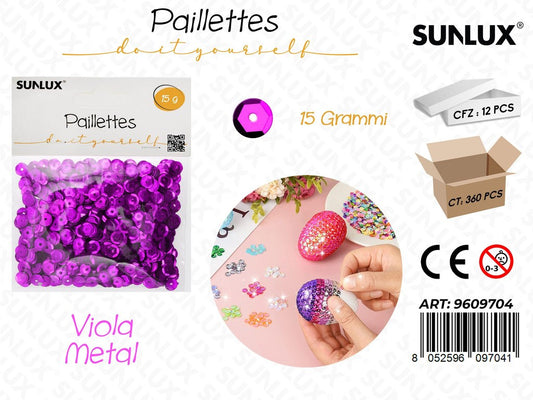 Sunlux Paillettes Viola Metal 15GR