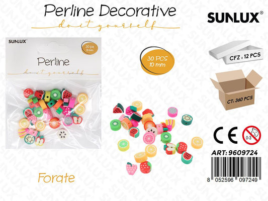 Sunlux Perline Dec. Forate Frutta 30PCS 10MM