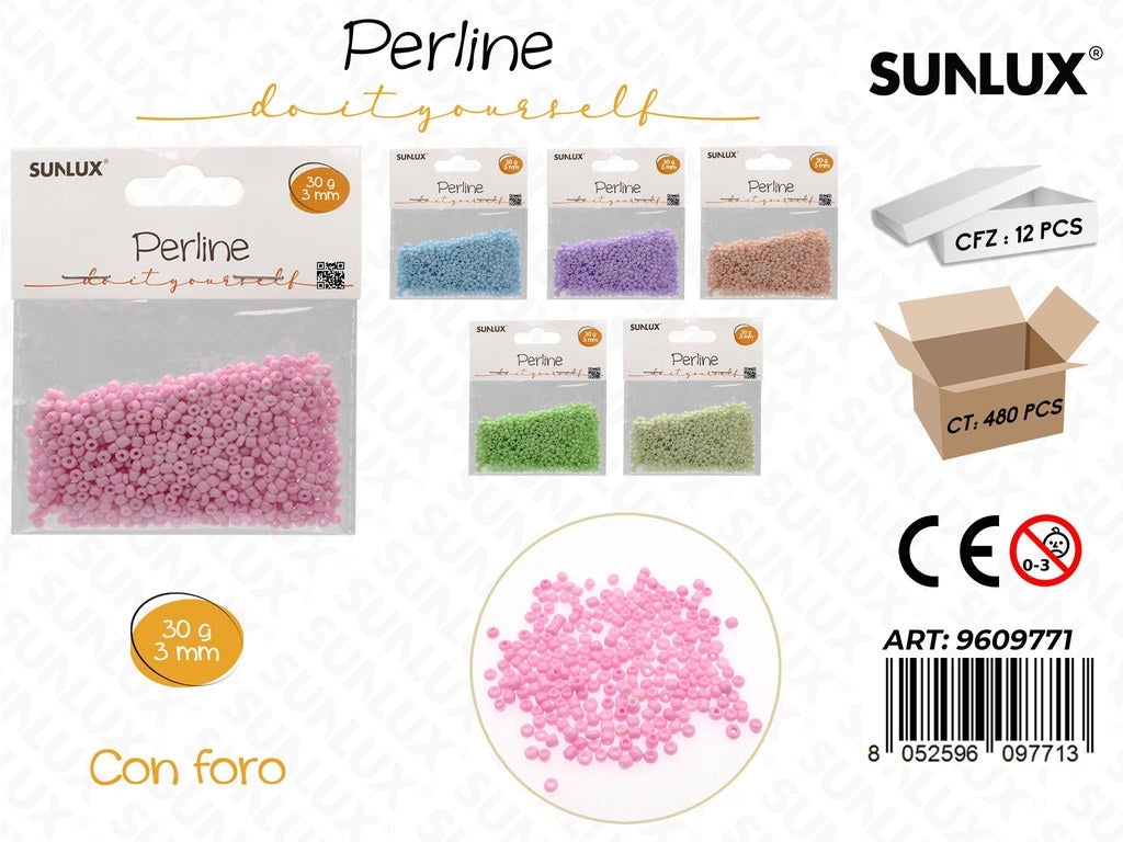 Sunlux Perline Ass. c/ Foro 3MM 30GR