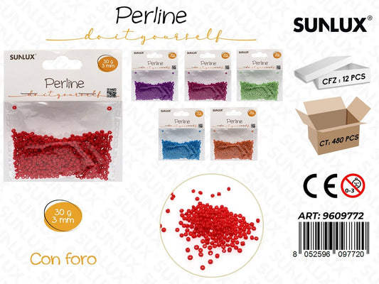 Sunlux Perline Ass. c/ Foro 3MM 30GR