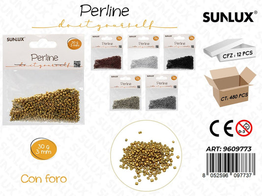 Sunlux Perline Ass. c/ Foro 3MM 30GR