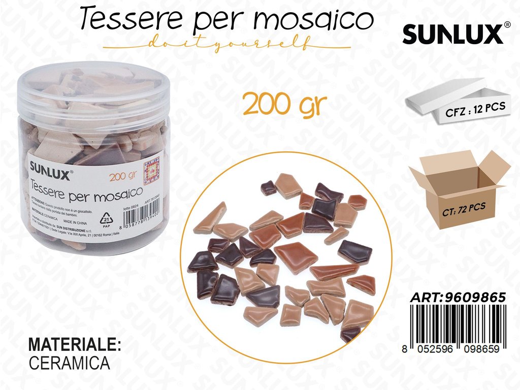 TESSERE MOSAICO CERAMICA 200GR