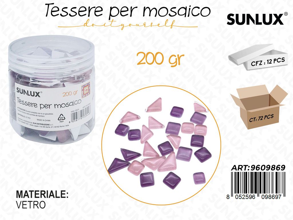 Sunlux Tessere Mosaico Vetro 200GR