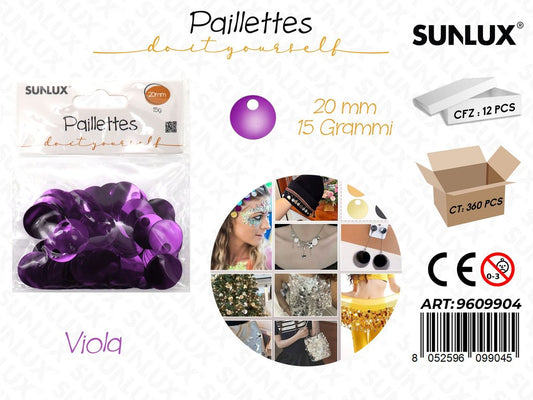 Sunlux Paillettes Viola 15GR 20MM