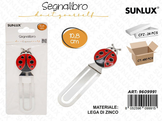 Sunlux Segnalibro Coccinella Lega Zinco 10.8CM
