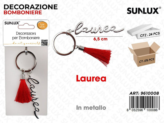 Sunlux Dec. Bomb. Laurea Metallo 6.5CM