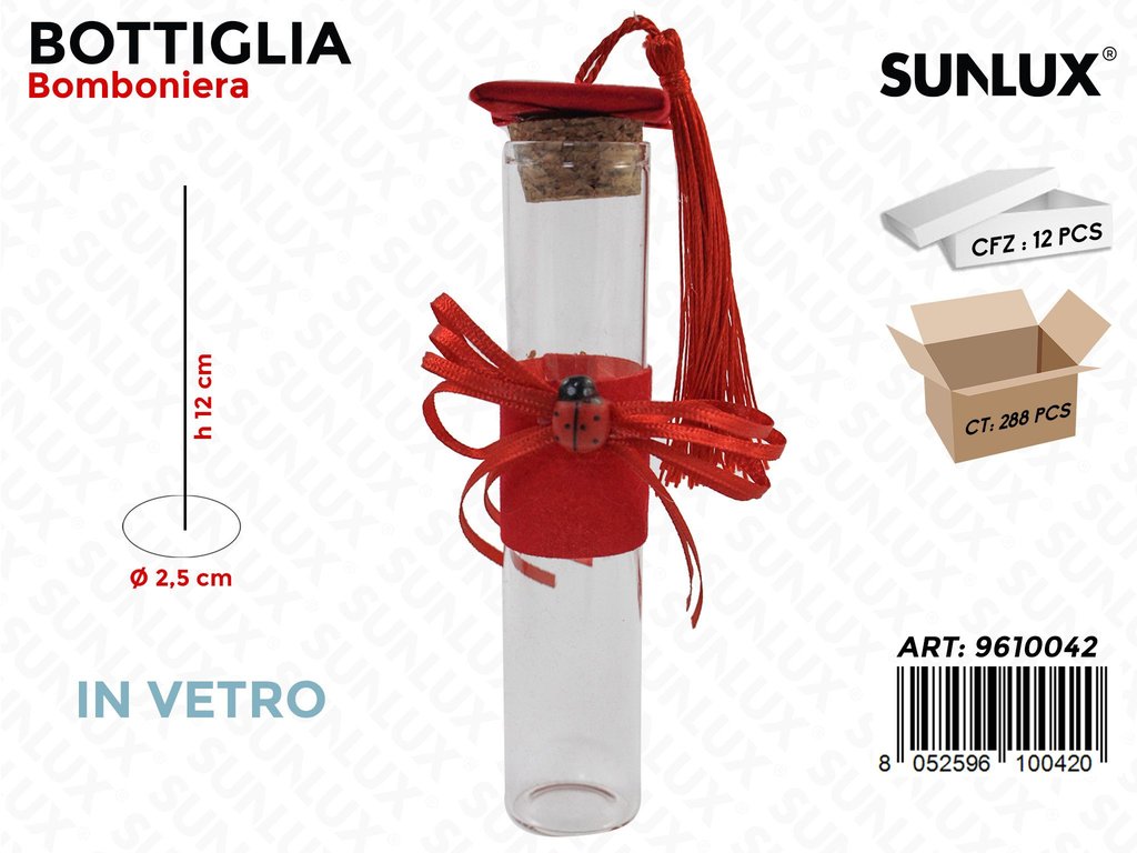 Sunlux Bottiglia Bomb. Laurea Vetro 2.5*12CM
