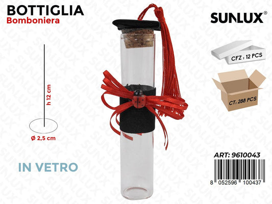 Sunlux Bottiglia Bomb. Laurea Vetro 2.5*12CM