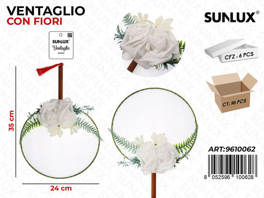 Sunlux Ventaglio c/ Fiori 24*35CM