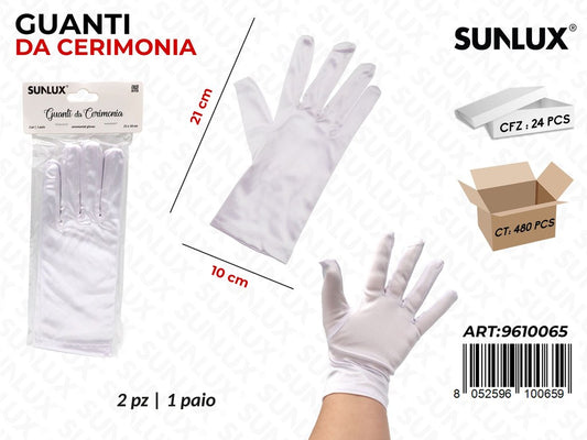 Sunlux Guanti da Cerimonia Bia. 1PAIO 10*21CM