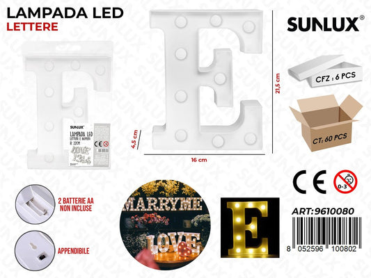 Sunlux Lampada a Led Let. e 16.5*21.5*4.5CM