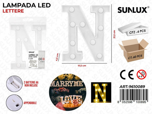 Sunlux Lampada a Led Let. N 17.5*21.5*4.5CM