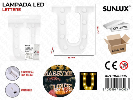 Sunlux Lampada a Led Let. U 18.5*21.5*4.5CM