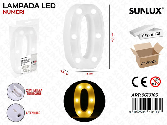 Sunlux Lampada a Led Num. 0 13*21.5*4.5CM