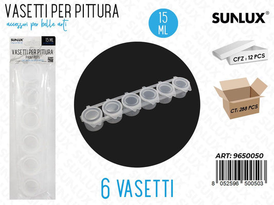 Sunlux Vasetti per Pittura 6SCOMP. 15ML