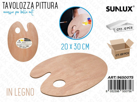 Sunlux Tavolozza Pittura Legno 20*30CM