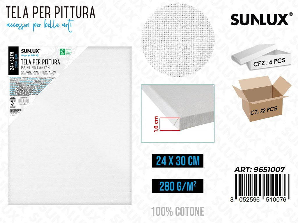TELA PER PITTURA 24*30CM 16MM 280GR
