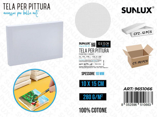 Sunlux Tela per Pittura 10*15*1CM 280GM