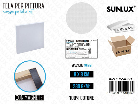 Sunlux Tela Pittura Bia. c/Magnete 8*8CM 280G