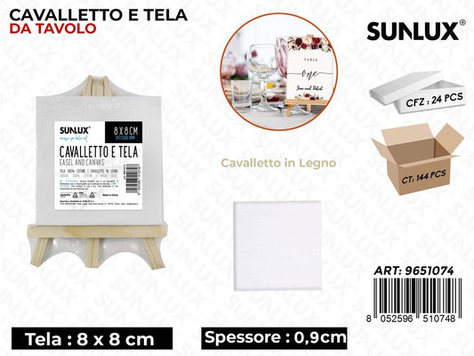 Sunlux Cavalletto e Tela da Tavolo 8*8*0.9CM