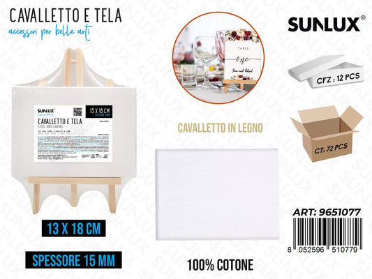 Sunlux Cavalletto e Tela 13*18CM*15MM