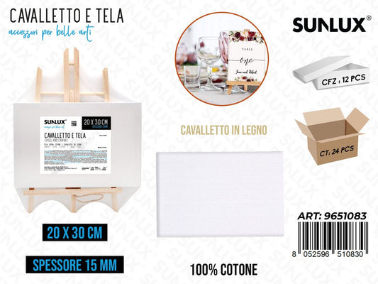 Sunlux Cavalletto e Tela 20*30CM*15MM