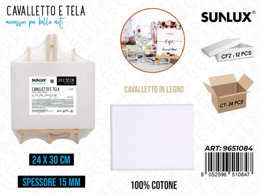 Sunlux Cavalletto e Tela 24*30CM*15MM