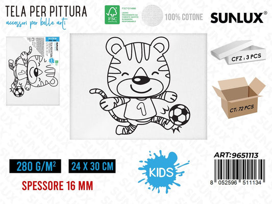 Sunlux Tela per Pittura Kids 24*30CM 16MM 280GR