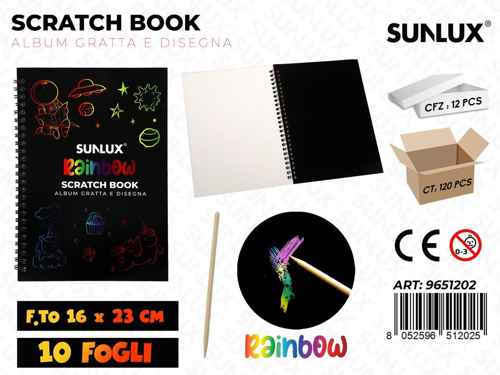 Sunlux Album Gratta e Disegna 10FF 16*23CM