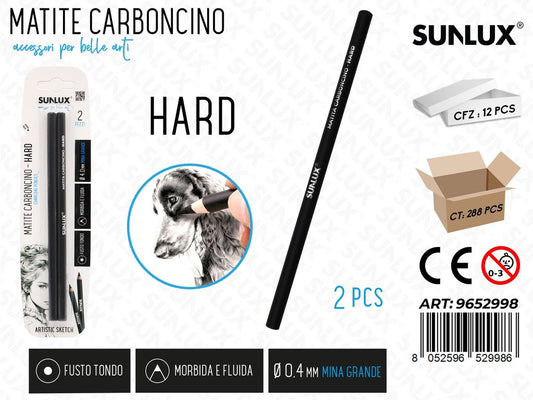Sunlux Matite Carboncino Hard 2PCS 0.4MM