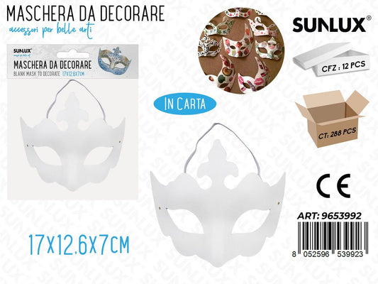 Maschere da Decorare in Carta 17*12.6*7CM
