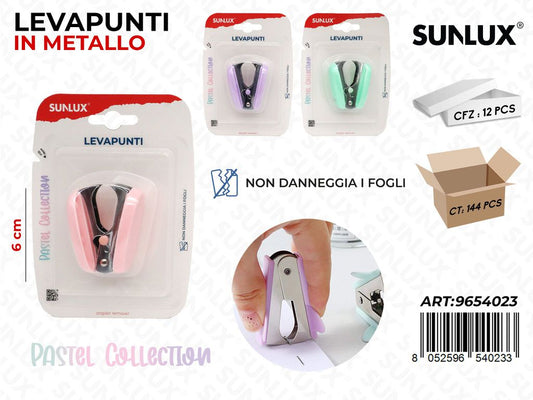 Sunlux Levapunti Metallo L. Pastel Ass. 6CM