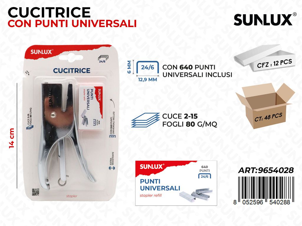 CUCITRICE C/PUNTI UNI. 14CM