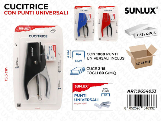 CUCITRICE C/PUNTI UNI. ASS. 15.5CM