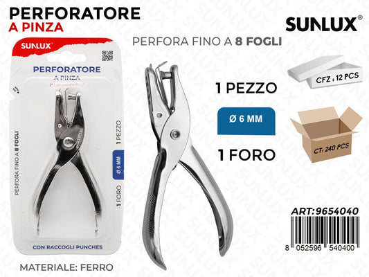 Sunlux Perforatore a Pinza 1FORO D.6MM