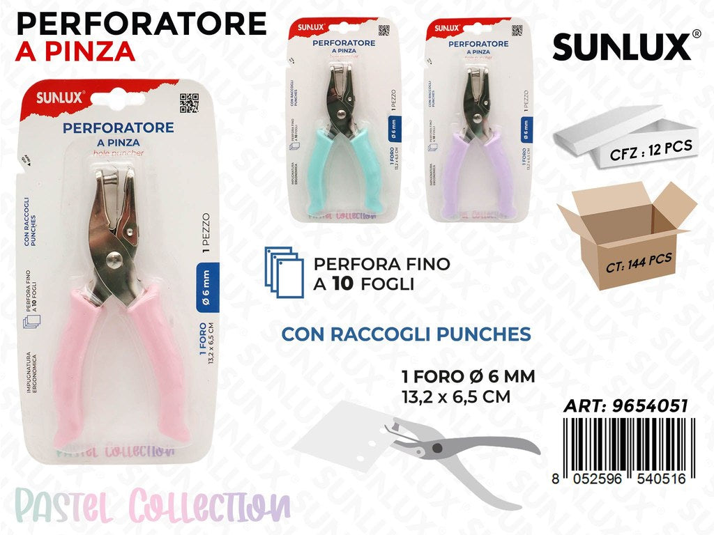 Perforatore Pastel 1Foro Max 10Ff 13.2*6.5Cm