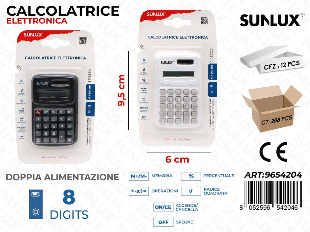 Sunlux Calcolatrice Elettr. 6*9.5CM
