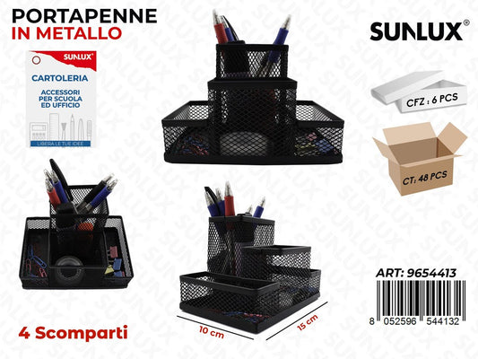 Sunlux Portapenne in Metallo 4SCOMP. 10*15CM