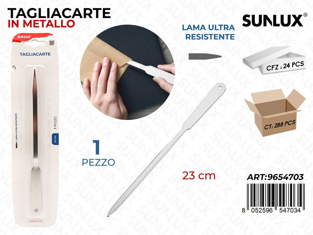 Sunlux Taglia Carte in Metallo 23CM
