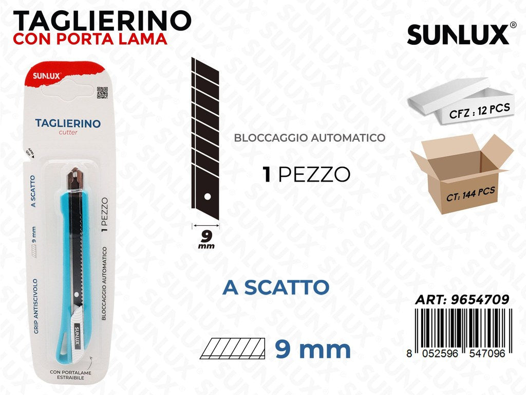 Sunlux Taglierino c/ Aper. Scatto 9MM