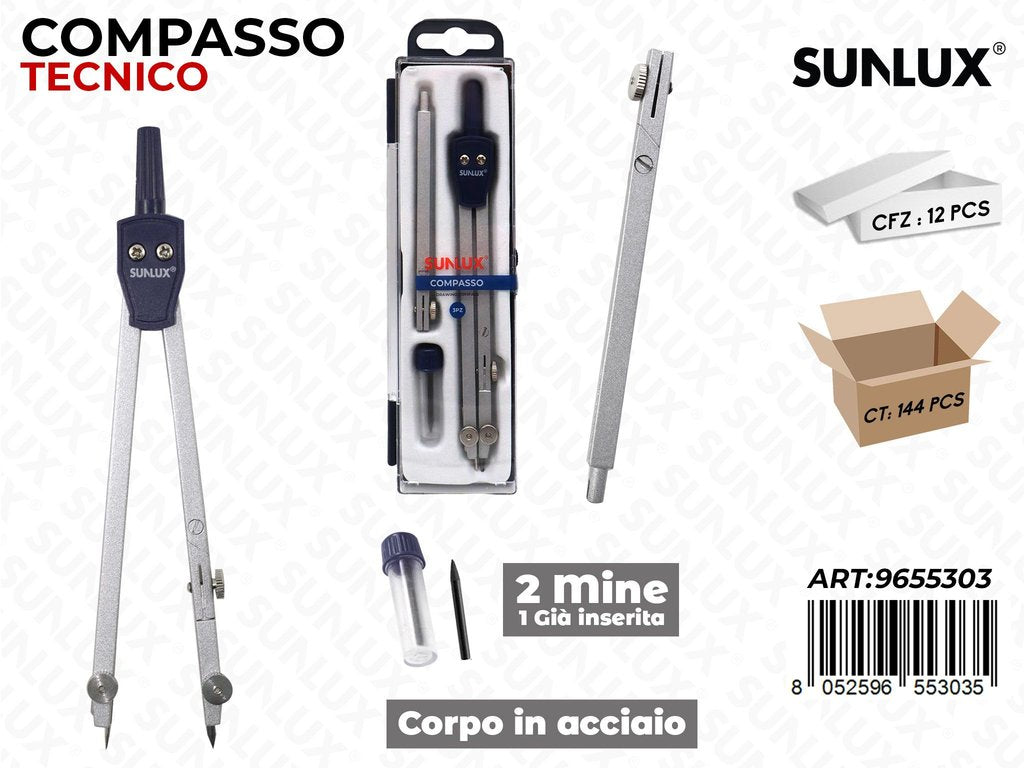 Sunlux Compasso Tecnico 3PCS 140MM
