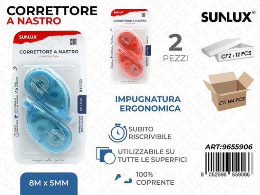 CORRETTORE A NASTRO 2PCS 5MM*8MT ASS.