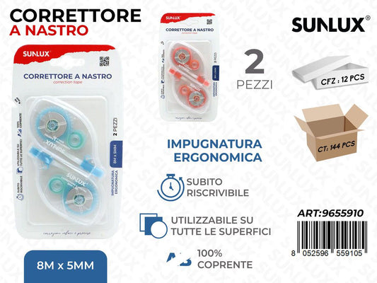 Sunlux Correttore a Nastro Chiusura PROT.5MM*8MT