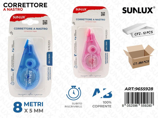 Sunlux Correttore a Nastro 5MM*8MT