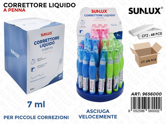 Sunlux Esp. Correttore Liquido Penna 7ML Ass.