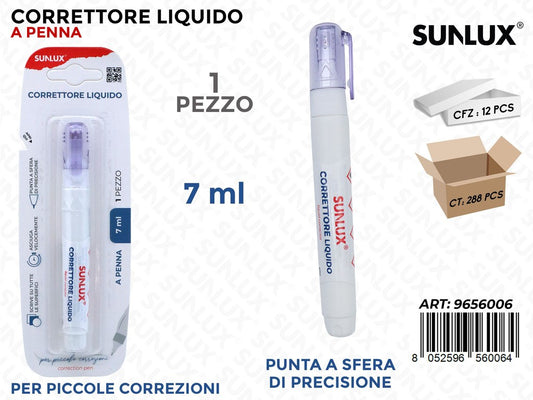 Sunlux Correttore Liquido Penna 7ML