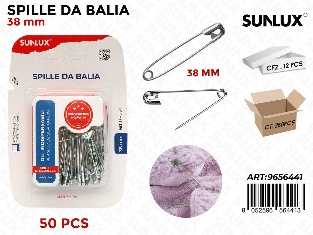 Sunlux Spille da Balia Arg. 50PCS 38MM